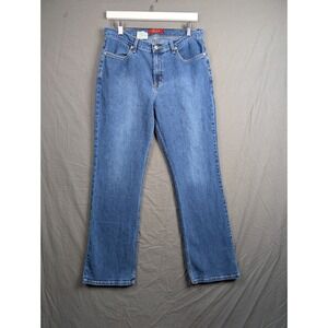 Zena Jeans Womens‎ Blue Denim Straight Leg Mid Rise Stretch Pants Size  8